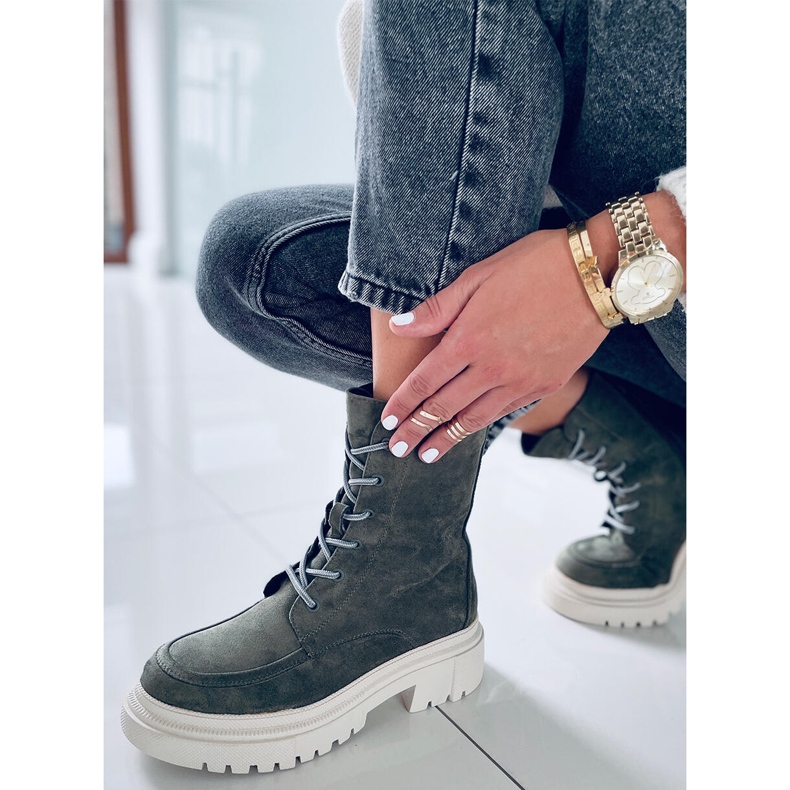 Roisin Green mokkanahkasaappaat vihreä 1