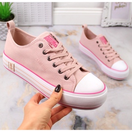 Naisten tennarit alustalla puuterivaaleanpunainen Big Star LL274181 1