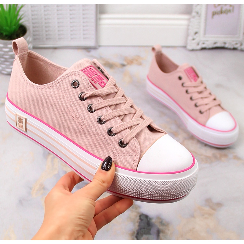 Naisten tennarit alustalla puuterivaaleanpunainen Big Star LL274181 1