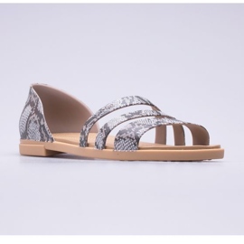 Crocs Tulum Open Flat Sandaalit W 206109-15W beige ruskea 1