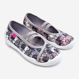 BEFADO S.A. Ballerina Tossut Befado Kotki 116X315 Harmaa-Pink vaaleanpunainen 1