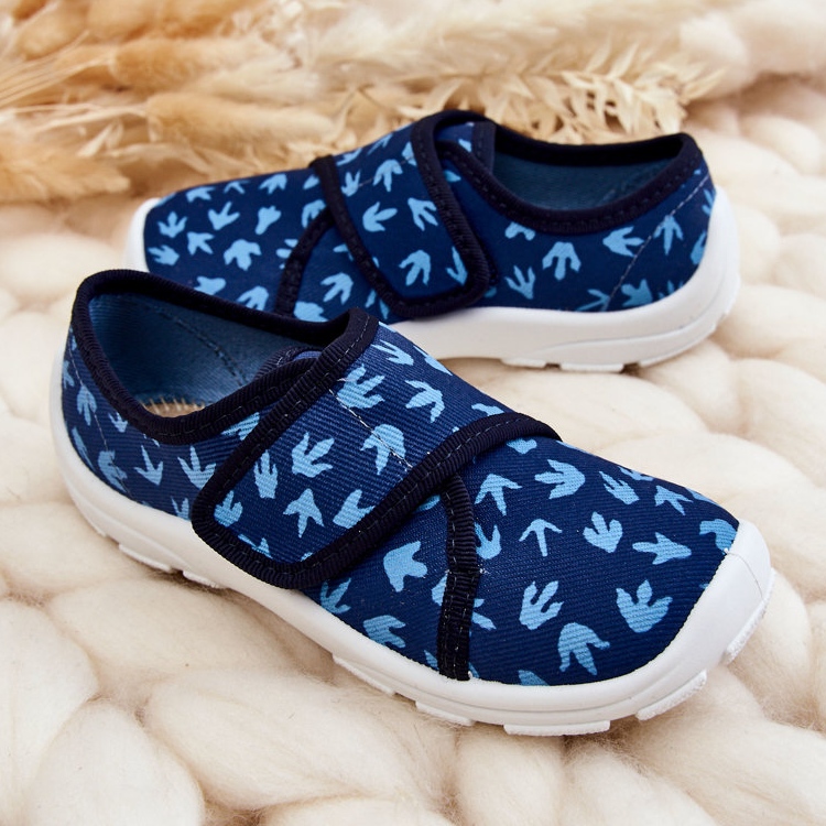 BEFADO S.A. Lasten tossut Befado Traces of a Dinosaur 974X476 Navy Blue laivastonsininen 2