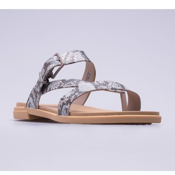 Crocs Tulum Toe Post Sandaali W 206108-15W beige ruskea 1