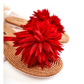 WJ1 Naisten varvastossut kangaskoristeella Eviana punainen 1