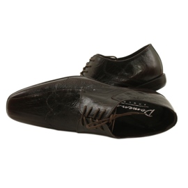 Miesten muodolliset kengät 1063 ruskea domeno 4