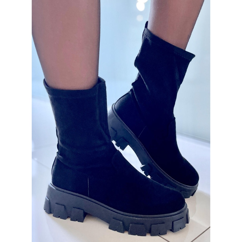 PA1 Phyllis Mustat mokkanahkasaappaat 1