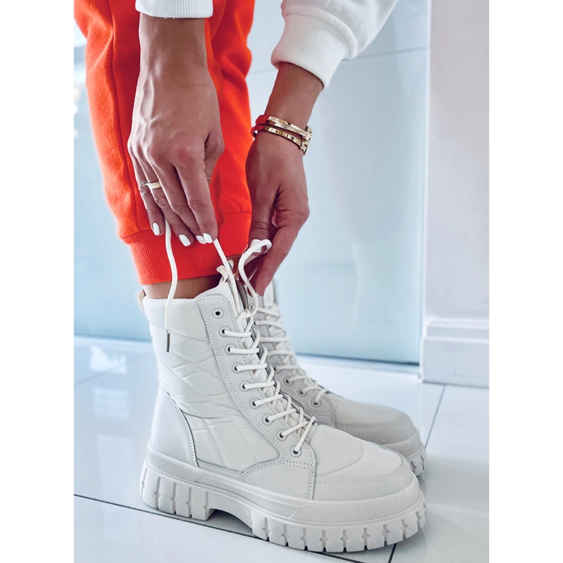 PA1 Litteät nauhasaappaat Barkin Beis beige 2