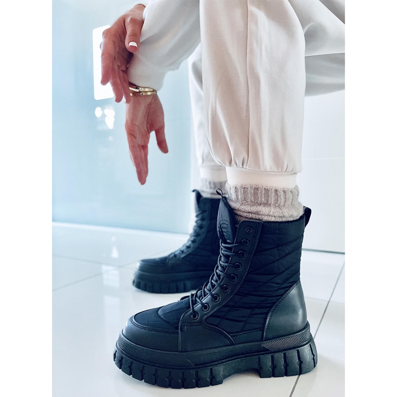 PA1 Litteät nauhasaappaat Barkin Negro musta 1