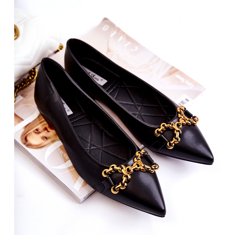 WS1 Naisten spitz-ballerinat mustalla Carlos-koristeella 4