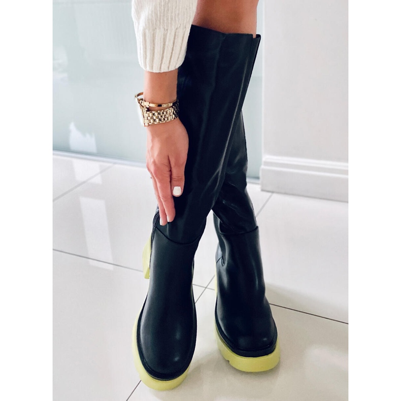 PA1 Woods BLACK/GREEN saappaat värillisillä pohjalla musta 1