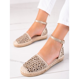 T.Sokolski Espadrillot kristallien kanssa beige 2