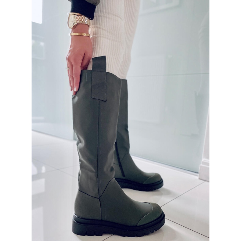 PA1 Naisten Gibbs Army Green -ratsastussaappaat vihreä 1