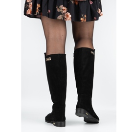 Olivier Muodikas nahkaisten naisten eristetyt saappaat mustat mustat 2