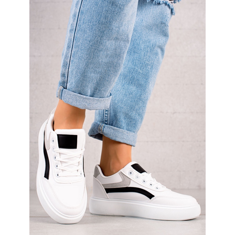 Weide Vapaa-ajan kenkiä alustalla valkoinen 1