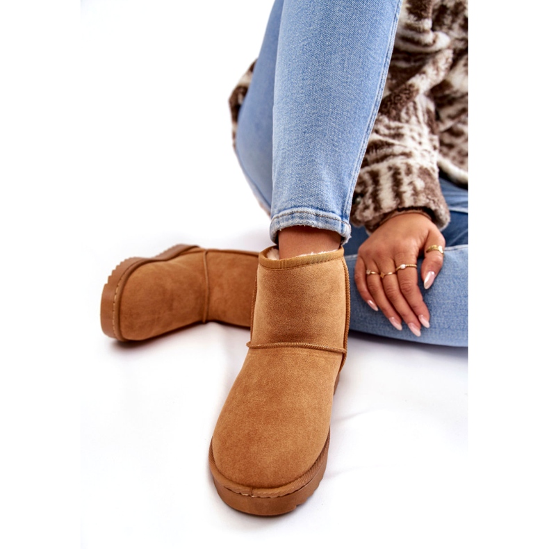 FR1 Naisten lämpimät lumisaappaat Vaaleanruskeat Virgina 3