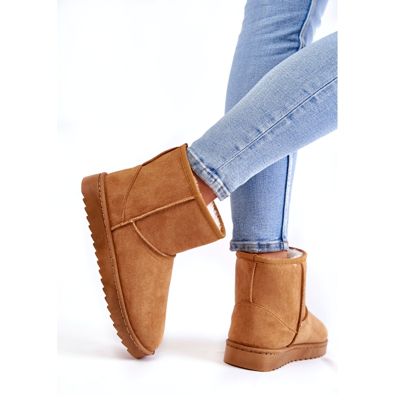 FR1 Naisten lämpimät lumisaappaat Vaaleanruskeat Virgina 2