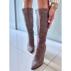 PA1 Farrah Khaki mokkakorkoiset saappaat beige harmaa 2