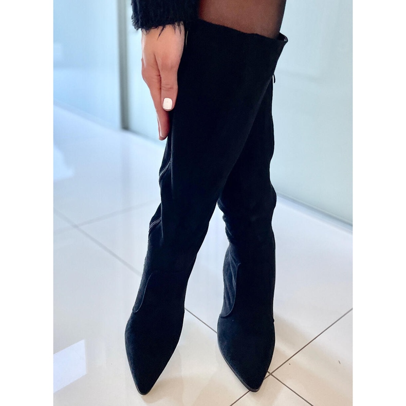 PA1 Farrah Mustat mokkakorkoiset saappaat 2