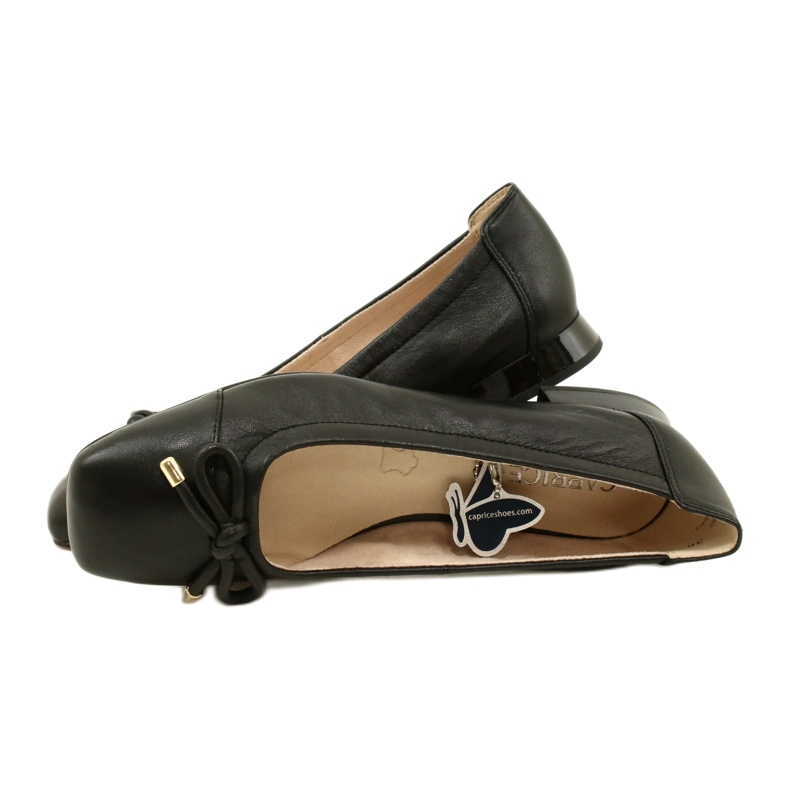 Caprice Balerina naisten kengät rusetilla 9-22104-20 040 Musta 4