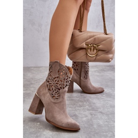 Lewski Shoes Suede Openwork Nilkkurit Leewski Shoes 3264 Vaaleanruskea 2