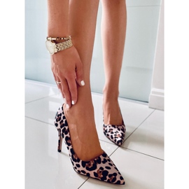 BM Naisten korkokengät Telisha Leopard beige ruskea 1