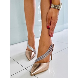 Lucille Champagne epäsymmetriset korkokengät vaaleanpunainen 1