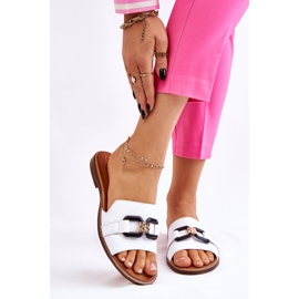 Lewski Shoes Naisten nahkatossut Leewski-kengät 3270 valkoinen 2