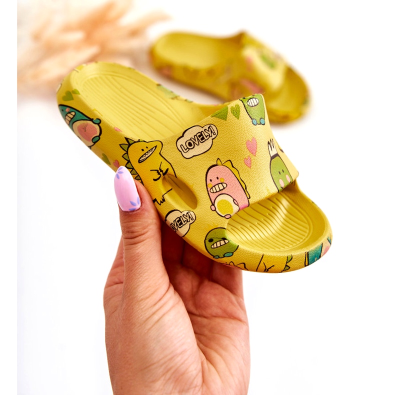 WJ1 Kevyet lasten tossut Dinosaurs Yellow Astro keltainen 1