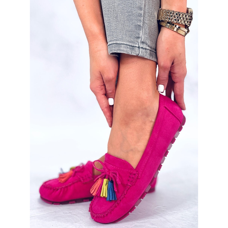 BM Tamla Fuchsia Fringed Loafers vaaleanpunainen 1