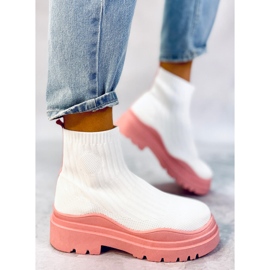 BM Joustavat nilkkurit Säkä VALKOINEN/PUNKKI vaaleanpunainen 1