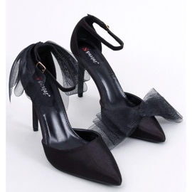 BM Pins tylli rusetilla Sheena Black musta 1