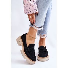 PM1 Naisten Loafers Tasakorkoiset Kengät Musta Fletcher 2