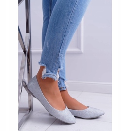 Naisten kimaltelevat hopeiset balerinat hopea 3