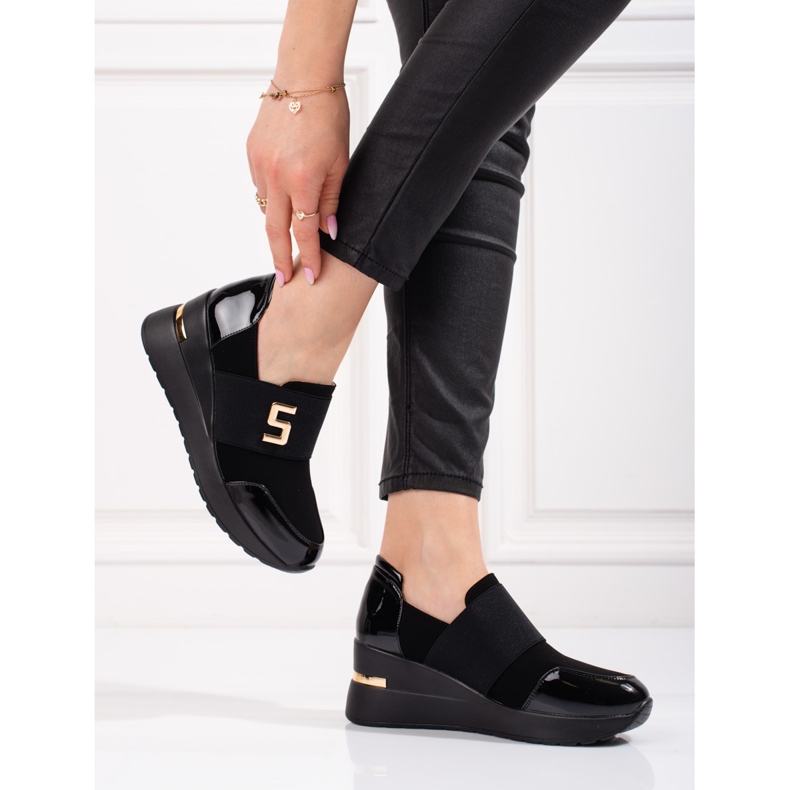 Naisten Shelovet mustat wedge-lenkkarit 2