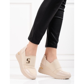 Shelovet naisten wedge lenkkarit beige 2