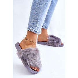 PM1 Harmaa Allysonin kumiset varvastossut, joissa on turkista 2