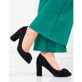 Shelovet naisten pumput rusetilla varustetussa tolppassa musta 1