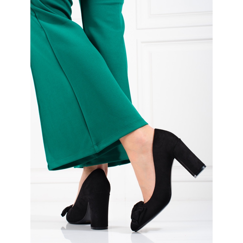 Shelovet naisten pumput rusetilla varustetussa tolppassa musta 2