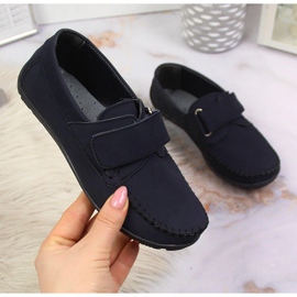 Poikien mokasiinit tarranauhalla laivastonsininen Kornecki 6804 1