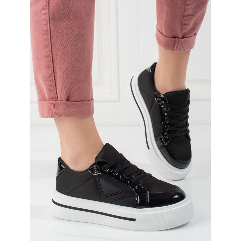 Naisten Shelovetin mustat alustan urheilukengät 2