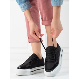 Naisten Shelovetin mustat alustan urheilukengät 1