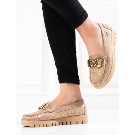 Goodin Naisten mokasiinit Shelovet kulta-beige kultainen 2