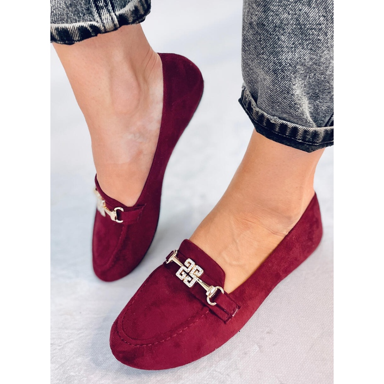 Naisten loafers Chloe Wine punainen 2