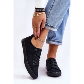 Naisten sileät matalat tennarit Big Star LL274057 musta 1