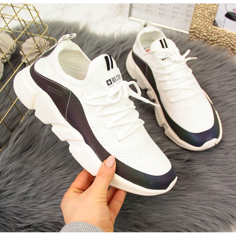 Naisten urheilukengät bensiinivalkoinen Big Star FF274A052 2