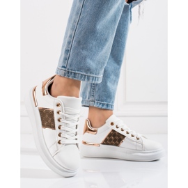 Shelovet valkoiset alustan urheilukengät valkoinen 1