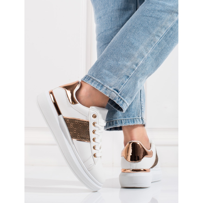 Shelovet valkoiset alustan urheilukengät valkoinen 2