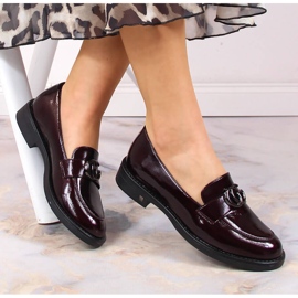 Naisten viininpunaiset lakatut kengät Potocki SZ12020 punainen 1