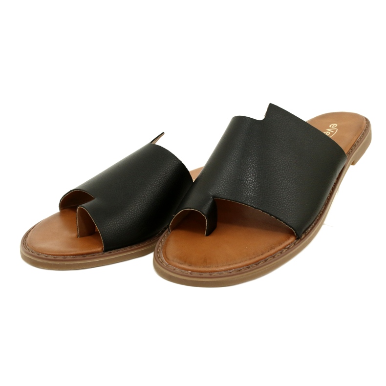 Black Flip-Flops Naisten flip-flops Evento 22SD35-4586 Black musta 2