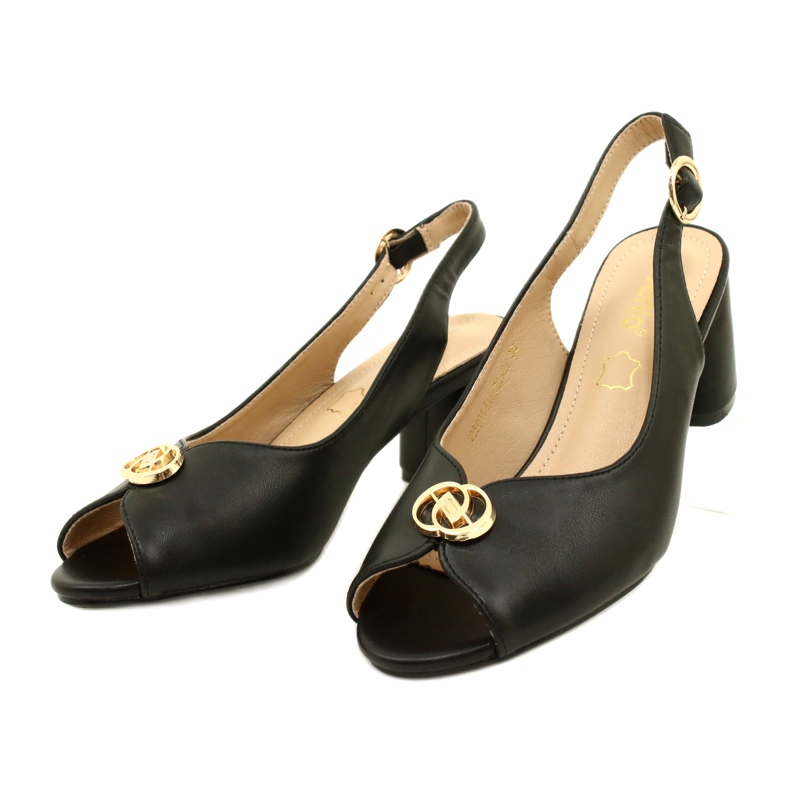 Evento Naisten sandaalit postitse koristeella 23SD35-5480 musta 5